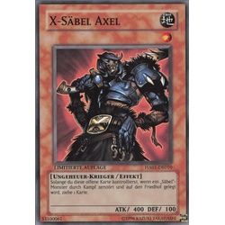 ReCollectibles Sammelkarte YuGiOh Karte X-Säbel Axel deutsch, Yu-Gi-Oh! Karte HA01-DE010 Super Rare weiß