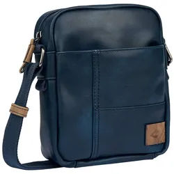 camel active Umhängetasche Laos, praktisch funktionaler Alltagsbegleiter mit vielen sportlichen Details blau 18,5 cm x 23 cm x 7 cm