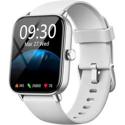 Fitpolo 205L Smartwatch (4,5 cm, android ios), Unisex Smartwatch mit 1.69" Display, 110+ Sportmodi und langer grau
