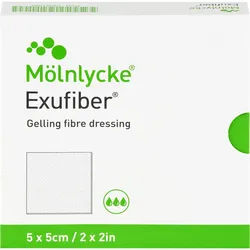 Exufiber 5x5 cm Verband 10 ST