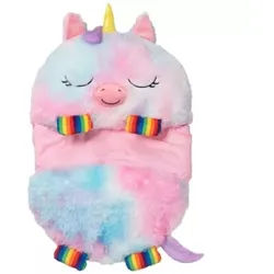 Happy Nappers: 2-in-1 Schlafsack und Kissen - Regenbogen-Einhorn, 137 cm