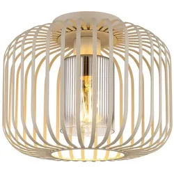 GLOBO LIGHTING Deckenleuchte »ALFRED«, D: 28 cm, H: 2 cm, E27, 40W, ohne Leuchtmittel - beige