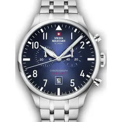 Swiss Military by Chrono Quarzuhr Swiss Military SM34098.03 Vintage Chronograph Herrenuhr 43mm 10ATM Swiss Military SM34098.03 Vintage Chronograph Herrenuhr 43mm 10ATM