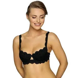 Nina Von C. Dirndl-BH Balconnet Dirndl BH Silver Edition (Stück, 1-tlg) Push up Effekt schwarz 80