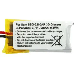 Akku passend für Samsung BN81-04794A, SSG-2200AR 3D Glasses Akku SP381223AB