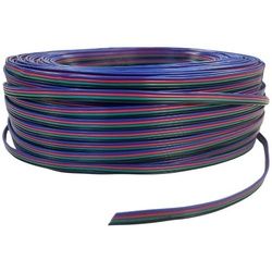 ENERGMiX LED Stripe 1m LED RGB Kabel 4-adrig Verlängerungskabel, Anschlusskabel Flachkabel 4-adrig für 12v 24v RGB LED Streifen