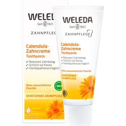 Weleda Calendula-Zahncreme - mit mineralischem Putzkörper reinigt die Zähne sanft & gründlich Zahnpasta 75 ml 75 ml Zahnpasta