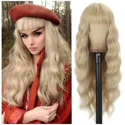 LuxusKollektion Kostüm-Perücke Perücke Damen lockig Pony Anime Cosplay 28 Zoll Blond