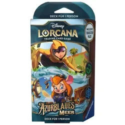Disney Sammelkarte Disney Lorcana: Azurblaues Meer Starter Deck Smaragd & Saphir (DE)