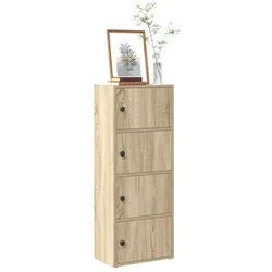 vidaXL Bücherregal NA Bücherregal Betongrau 40x24x102 cm Spanplatte grau