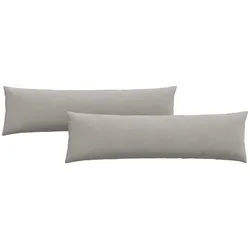 vidaXL Sitzauflage Sofakissen 2 Stück Hellgrau 145 x 40 cm Stoff, (2 St) grau
