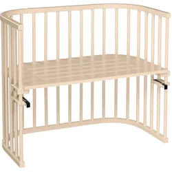 Babybay Beistellbett , Beige , Holz , Buche , vollmassiv , 54x79x96 cm , Sprossen im Normabstand, Lattenrost stufenlos höhenverstellbar, zur Sitzbank umbaubar, zum Gitterbett umbaubar, höhenverstellbar, sehr stabil , Babymöbel & Kindermöbel, Babyzimmer, Babybetten