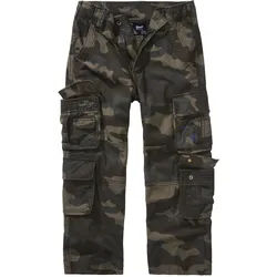 Cargohose BRANDIT "Brandit Kids Kids Pure Trouser", Mädchen, Gr. 170/176, Normalgrößen, schwarzcamo, 100% Baumwolle, normal, Hosen Cargohose