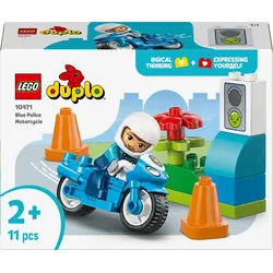 Blaues Polizeimotorrad - 10471