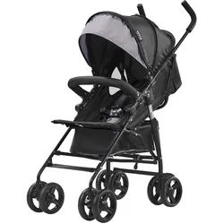 VEVOR Kinderwagen Kinderbuggy Buggy verstellbare Rückenlehne Hellgrau/Schwarz