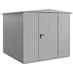 Hörmann Gerätehaus Metall-Gerätehaus Berry Classic mit Satteldach Typ 2, (mit Bodenrahmen), Aluminium
