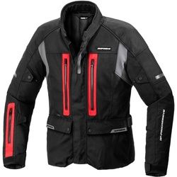 Spidi Traveller 3 H2Out Motorrad Textiljacke, schwarz-rot, Größe M