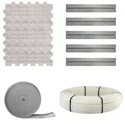 34 m2 Fußbodenheizung-Set - Trockenbausystem