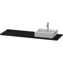 Duravit XSquare Konsole Eiche Schwarz Matt 1600x550x16 mm - XS060HR1616 XS060HR1616