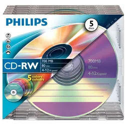 Philips CD-Rohling CD-RW Rohlinge 80Min 700MB