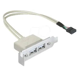 DELOCK 83119 - Slotblech - USB 2.0 2x Port Low Profile