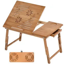 tectake Laptoptisch Kerstin, 55 x 35 x 26 cm, braun , Braun , Holz , Rechteckig , 35x26x55 cm , Ce , Büromöbel, Schreibtische, Laptoptische