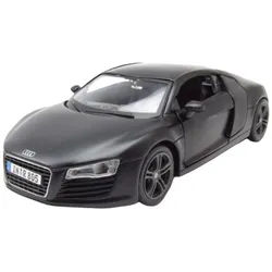 Maisto® Modellauto Audi R8 matt schwarz, Maßstab 1:24 schwarz