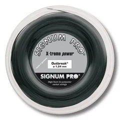 Signum Pro Tennissaite Outbreak (Haltbarkeit+Power) anthrazit 200m Rolle