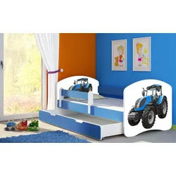 Luxusbetten24 Kinderbett Dream, mit verschiedenen Motiven blau 80 cm x 160 cm