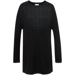 Le pull long 100% cachemire include noir
