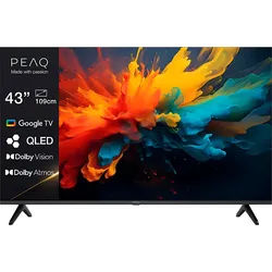 PEAQ PTV 43GQU-5026T 43" Google QLED UHD TV (Flat, 43 Zoll / 108,0 cm, 4K, SMART TV)