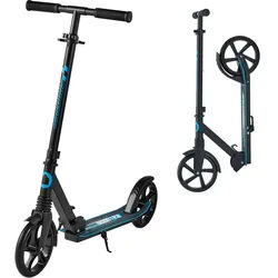 VEVOR Scooter (2 Räder) für Kinder ab 8 Jahren, Cityroller Kinderroller Straßenroller mit höhenverstellbarem Lenker & rutschfestem Deck, faltbarer Tretroller bis zu 100 kg, Schwarz + Blau