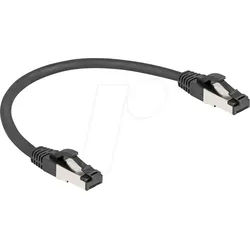 DELOCK 80566 - Cat.8.1 Patchkabel, S/FTP, 0,25 m, schwarz