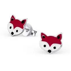 Order & Smile Schmuck Paar Ohrstecker Kinderohrstecker Silber Ohrringe Fuchs silberfarben