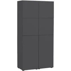 Möbelpartner Spind-Set »Locked« 6x1 mit elektronischem RFID-Schloss grau, 90.8x185.2x40.7 cm