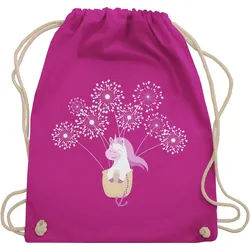 Shirtracer Turnbeutel Einhorn Pusteblume, Kinderkleidung und Co rosa