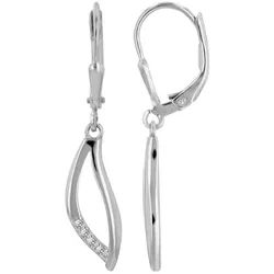 Adelia ́s Paar Ohrhänger Damen Ohrhänger aus rhodiniertem 925 Sterling Silber silberfarben