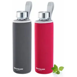 Westmark 2 Trinkflaschen Viva,0,55 l, im Set rot und anthrazit, 527222E8
