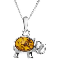 OSTSEE-SCHMUCK Kette mit Anhänger Ostsee-Schmuck Kette mit Anhänger Elefant (2-tlg) silberfarben 50 cm
