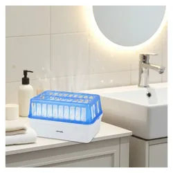 shop'n smile ideoon Granulat-Luftentfeuchter Raumentfeuchter stromlos bis 50 m2, 1,2 kg Granulat, 2,5 l Behälter, Entfeuchtet bis 50 m2, wirksam bis zu 3 Monate, wiederbefüllbar