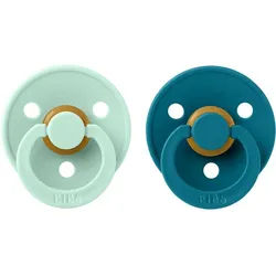 BIBS Colour Natural Rubber Size 1: 0+ months Schnuller Nordic Mint / Forest 2 St.
