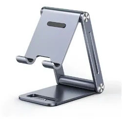 UGREEN Smartphone-Halterung Metall Aluminium faltbarer Handyhalter Tablet Halter grau grau