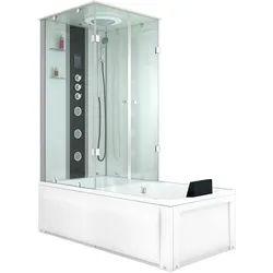 AcquaVapore Whirlpool Wanne Duschtempel Dusche Duschkabine K05-R03-EC 90x180 cm mit 2K Scheiben Versiegelung