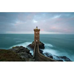 Papermoon Fototapete VLIES-Tapete Premium "Turm im Wasser", Kleister KOSTENLOS, reduziert, 3D-Effekt, restlos trocken abziehbar, (3733), Wandtapete Bild Dekoration Wand-Dekor Motiv Tapete Poster 3 m x 2.23 m
