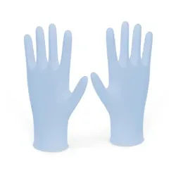 B. Braun Vasco® Coats light blue Untersuchungshandschuh, unsteril, Unsteriler Einmalhandschuh aus Nitril mit patentierten Hafermehlbeschichtung, 1 Karton = 10 Packungen à 180 Stück, Größe XL