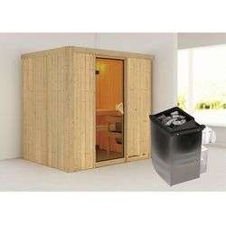 KARIBU Sauna »Kothla«, inkl. 9 kW Saunaofen mit integrierter Steuerung, für 3 Personen - beige