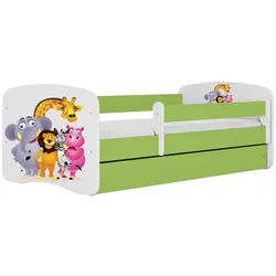Raumhirsch Furniture Kinderbett Zoo mit Schublade 160/80 90/61/164 , Grün , Holzwerkstoff , Rechteckig , 80x160 cm , FSC 100% , Babymöbel & Kindermöbel, Kinderzimmer & Jugendzimmer, Kinderbetten