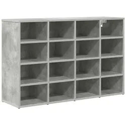 vidaXL Schuhschrank 103 x 30 x 67 cm Schuhschrank mit Regal mit Speicher Betongrau 103x30x grau