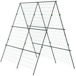 Outsunny Verstellbares Pflanzengitter, Grün, 180 x 100 x 180 cm , Metall, Kunststoff , 100x180x180 cm , Dekoration, Gartendeko