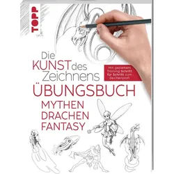 Sachbuch Die Kunst des Zeichnens - Mythen, Drachen, Fantasy Übungsbuch Mit gezi Frechverlag grau